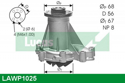 LUCAS ENGINE DRIVE lawp1025 -  Водяной насос
